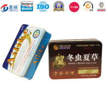 Cmyk Printing Small Rectangular Tin Box with Slid Lid